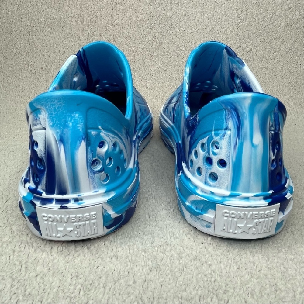 NEW Converse Chuck Taylor All Stars EVA Foam Slip On Sneaker Kids 2 Tie Dye Blue - Picture 4 of 9